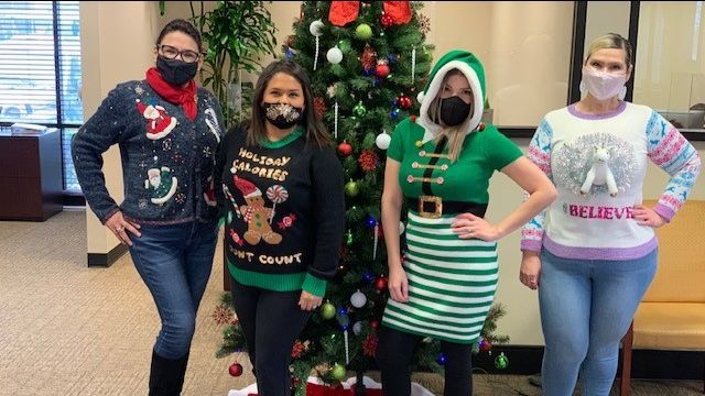 FirstmarkCU's tweet photo. It's not the holidays without an ugly sweater contest! Our teams working from home and in the office donned their ugliest, cutest and most creative sweaters. Weโd love to see your ugly sweater! ๐๐
#FirstmarkFUN #FirstmarkCU #UglySweater #WFH #OfficeFun #StaySafe https://t.co/peW26qlMWd
