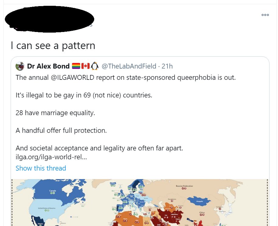 Then people look at this map and tsk-tsk, because "some places" are just so obviously "backward." They murmur about how they "see a pattern" but how they know they will be called racist if they point out the "obvious pattern."