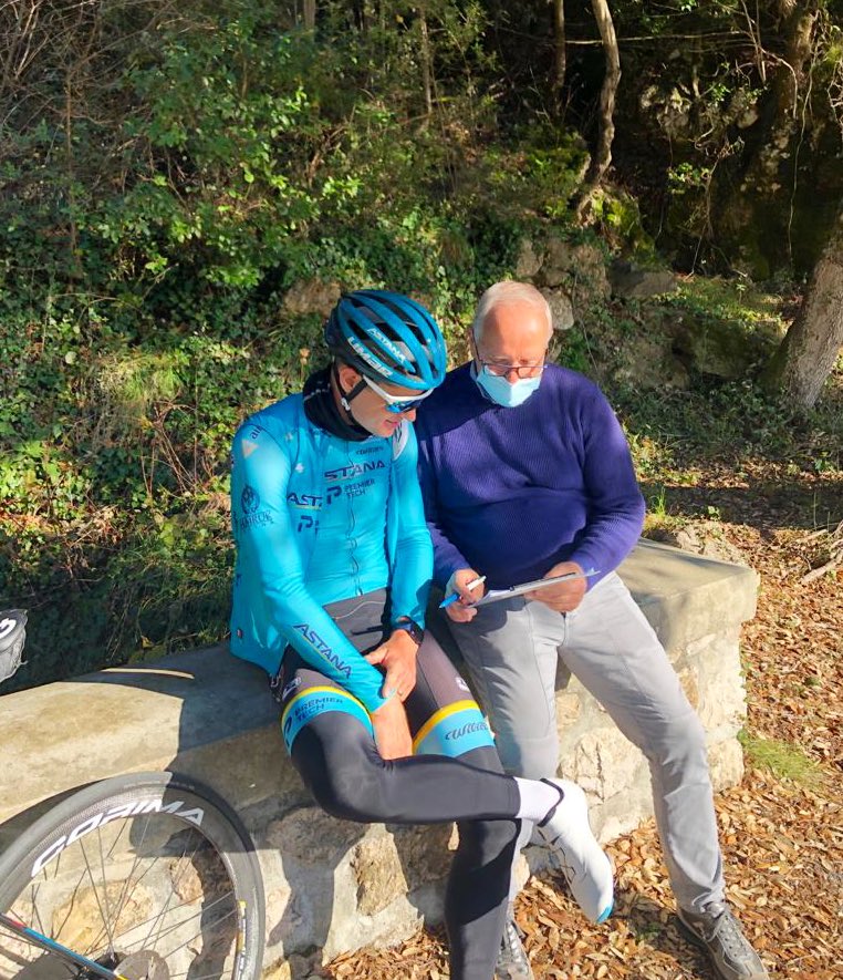 XDSAstanaTeam's tweet image. 🚴🏼‍♂️📊 Testing time for @jakob_fuglsang @HugoHoule and @FabioFelline with @ModusVivendi_bg and @BeppeMartinelli.