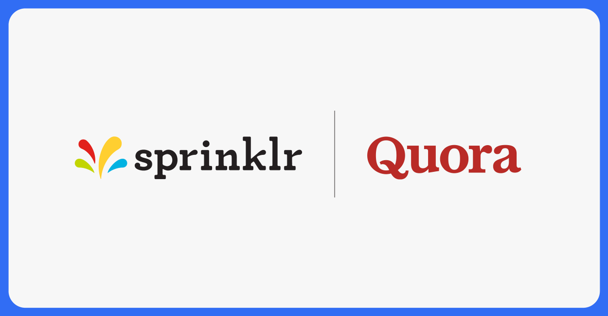 AtongSprinklr's tweet photo. .@Sprinklr is now integrated with @Quora, the leading Q&amp;A platform. Sprinklr is the only enterprise software to offer brands full access to 11 years of historical data and real-time insights on Quora. Read more here: https://t.co/uaONQzzacv https://t.co/wQMfs7H3h6