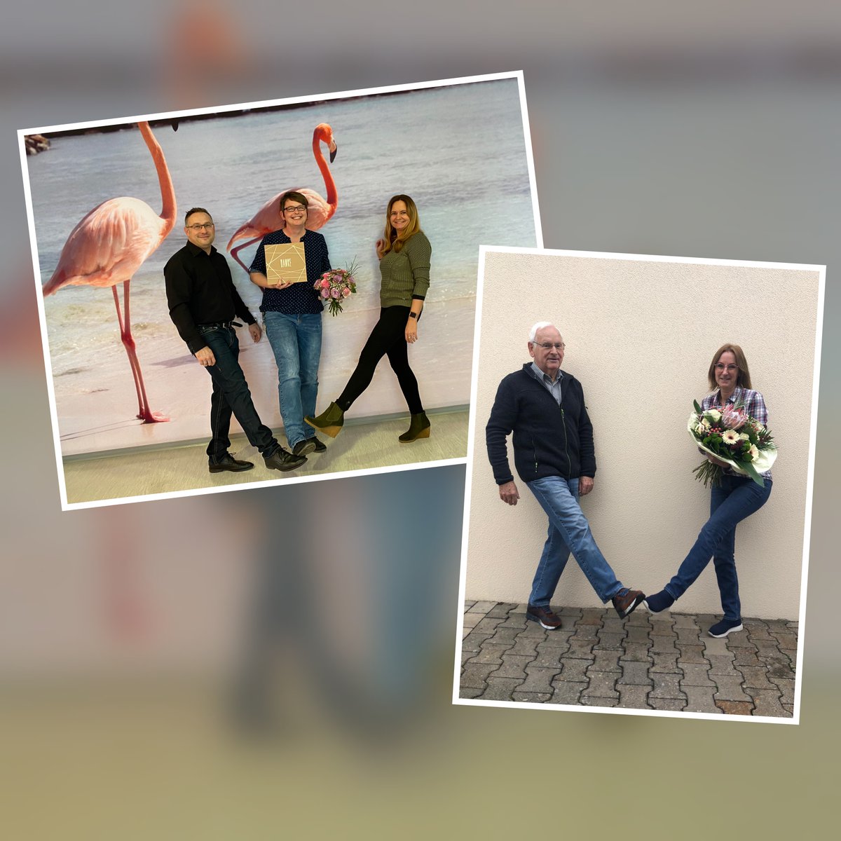 flamingogroup's tweet photo. Gleich zwei Jubiläen dürfen wir dieses Jahr feiern, 
danke an zwei ganz tolle Mitarbeiter!
Alles Gute an Frau Sandra Uthardt zum 20jährigen und Frau Katja Czogalla zum 25jährigen Jubiläum!
#beflamazing #flamingocompanygroup #flamingocelebration https://t.co/LLzdGFSvfx