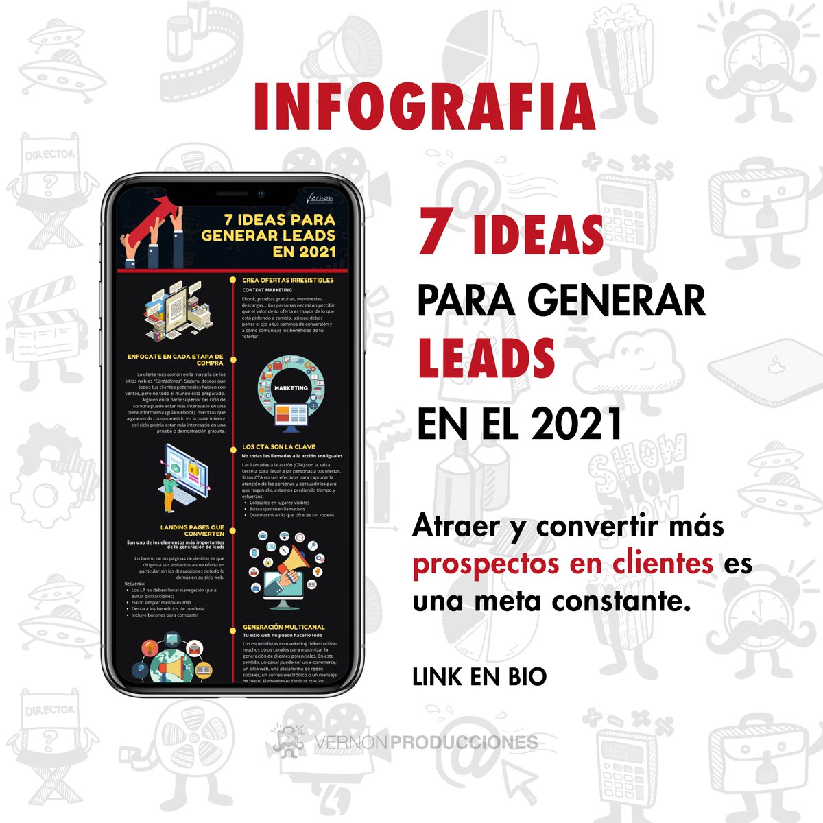 VernonProd's tweet photo. ¿Cuáles son las mejores técnicas para lograr captar leads de forma constante? y además sin invertir demasiados recursos.
🤔No hay una fórmula mágica, pero una buena forma es probar nuevas ideas para ver cuáles funcionan en tu negocio.
https://t.co/YaNVZAXp80 https://t.co/GhbUMsnDWB
