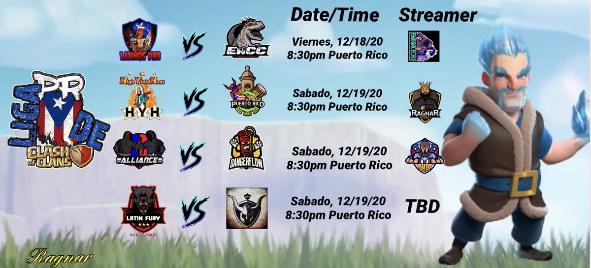 Para hoy y mañana! <a href="/lprcoc/">Liga 🇵🇷 De Clash Of Clans (🇵🇷 COC League)</a>