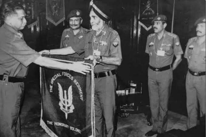then GOC-in-C. He volunteered to raise and head a small force to attack targets and carry out raids behind Pak defences in J&K as a tit for tat for their infiltration. He explained that he had taken part in similar actions during the Second World War in Burma behind Japanese+