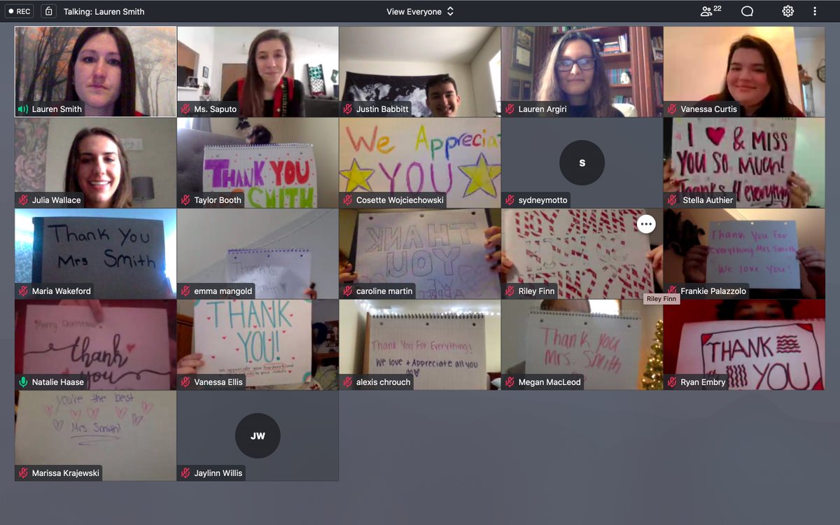 My leadership class surprised me with a note of gratitude at the beginning of our class today and were joined by a panel of former students. They are my WHY! #FHSLeadership #FraserFamily #MyWHY