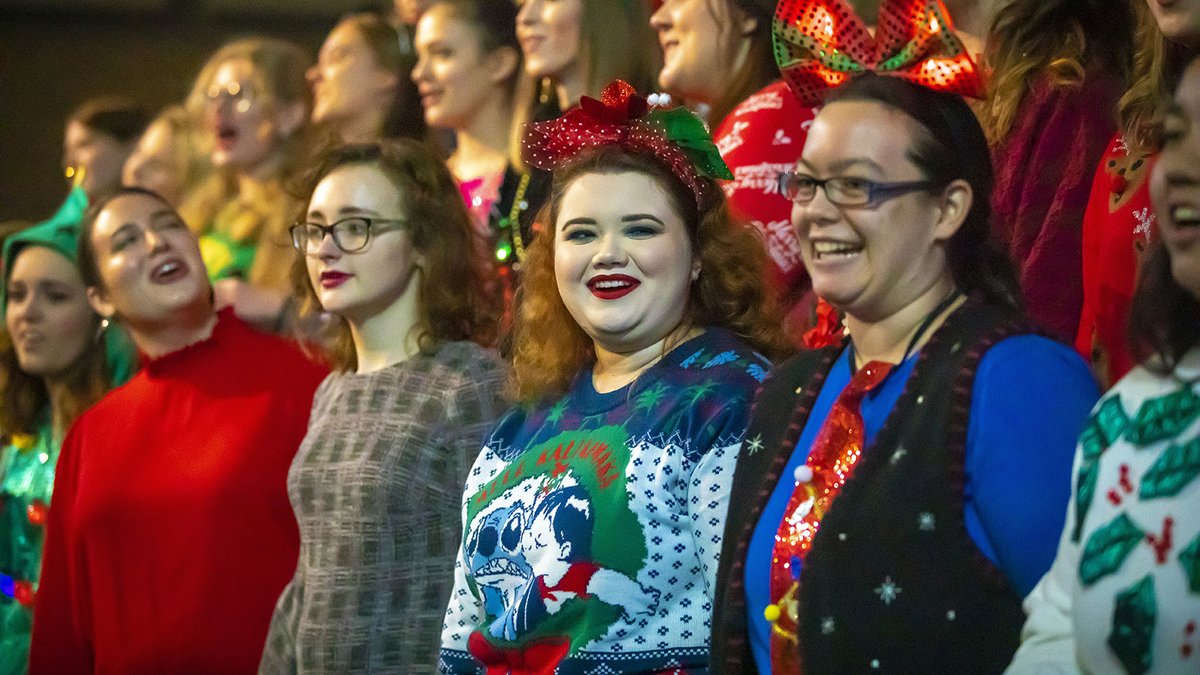 obunews's tweet photo. Christmas Chapel Sweater Contest!!! Post a pic in your most festive, epic Christmas sweater on social media with #OBUChristmasChapel before midnight Dec. 25, and you’re entered. Winner gets a prize selected by @h_a_thomas. Let’s get festive!!!!  #OBUChristmasChapel #obubison https://t.co/FrmeNkfUBb