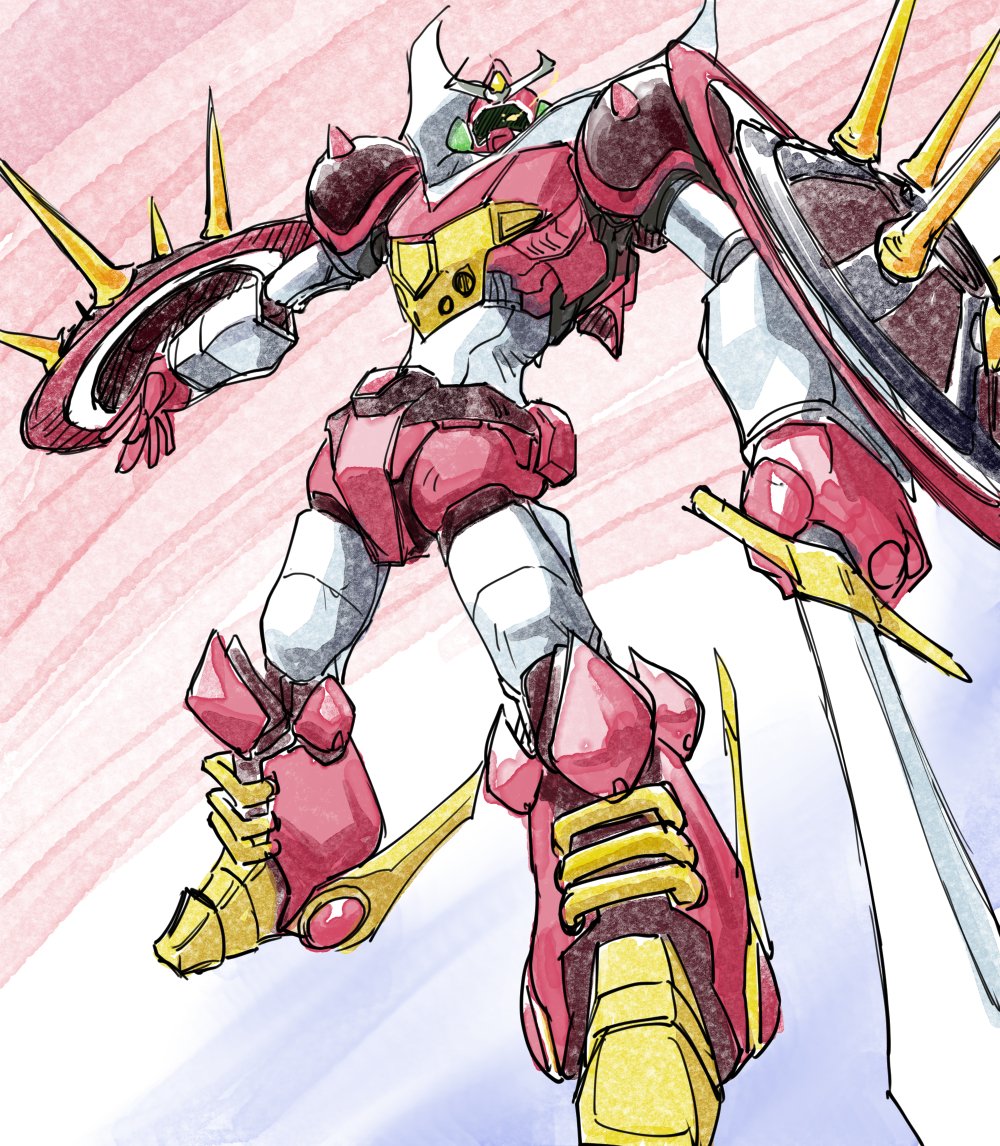 mecha robot no humans weapon sword holding solo  illustration images