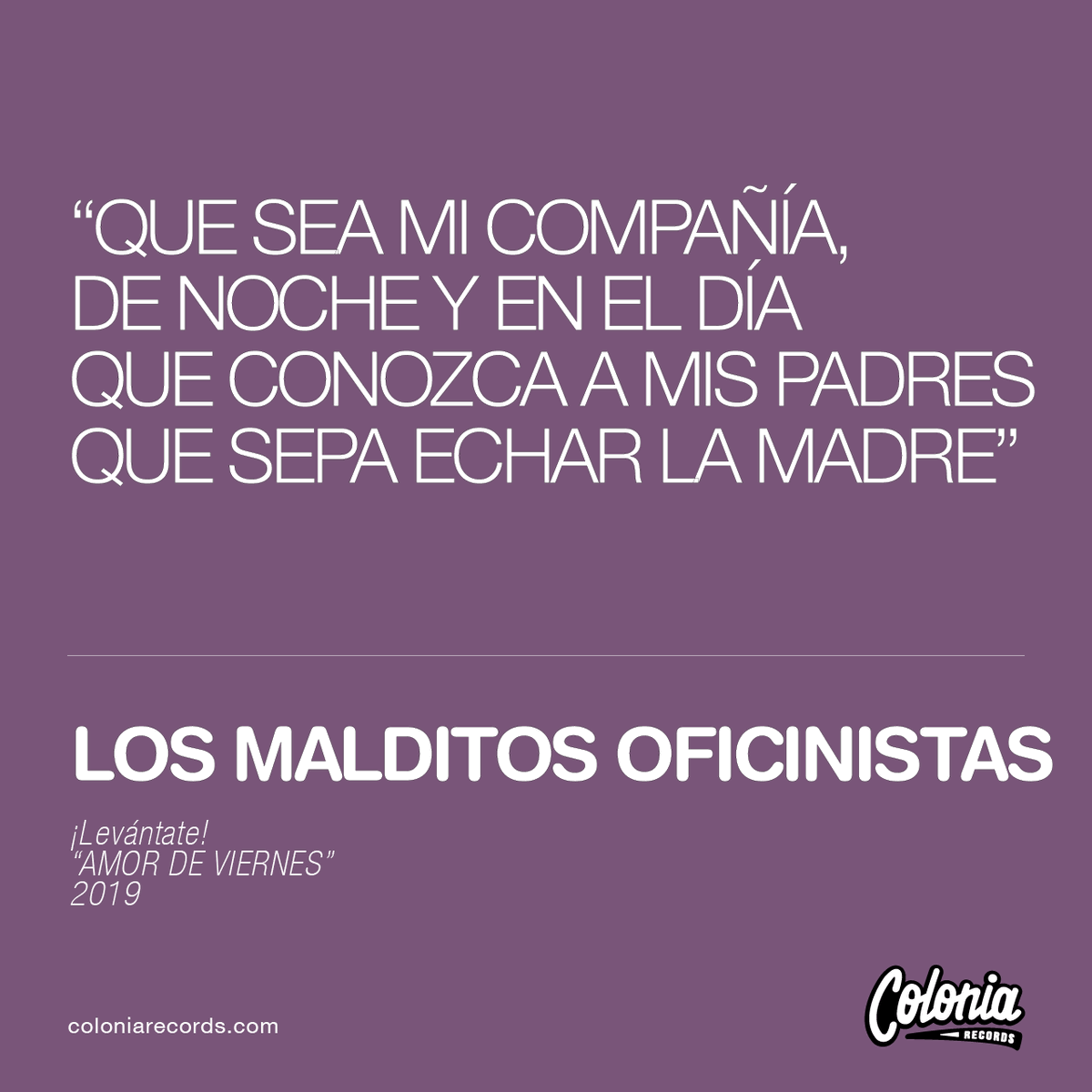 Un amor así bonito, que comience el viernes y dure hasta el domingo...<a href="/LMOficinistas/">Los Malditos Oficinistas</a>

#SomosColonia #SomosMúsica #MúsicaColombianaParaElMundo