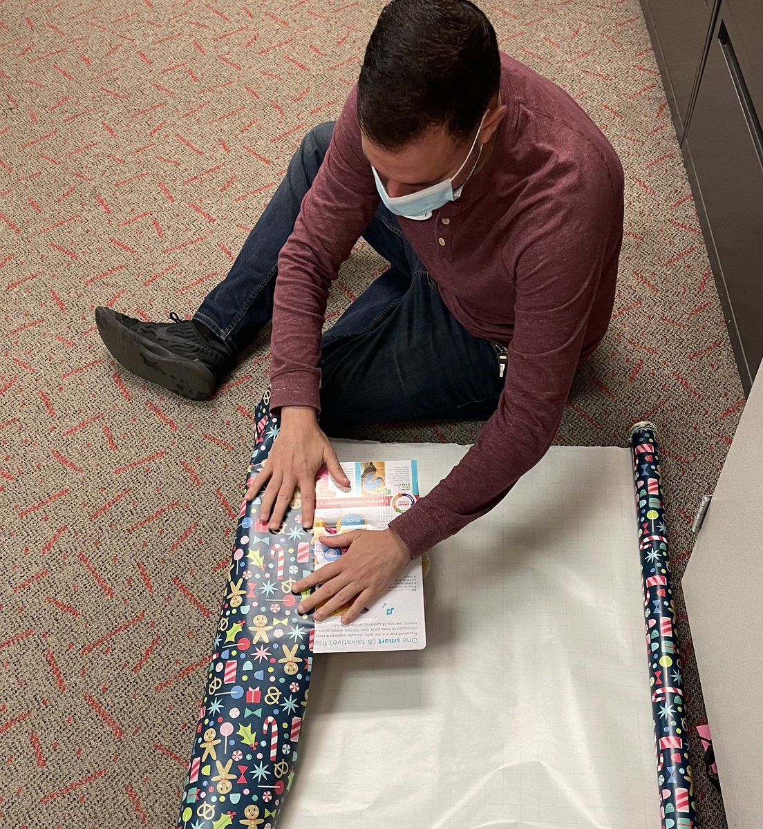 DonnaHR_'s tweet photo. What an amazing way to give back!! Wrapping Christmas gifts for our adopted families!! #T2265 #targetadoptafamily #R300givesback https://t.co/gVjRLKIvef