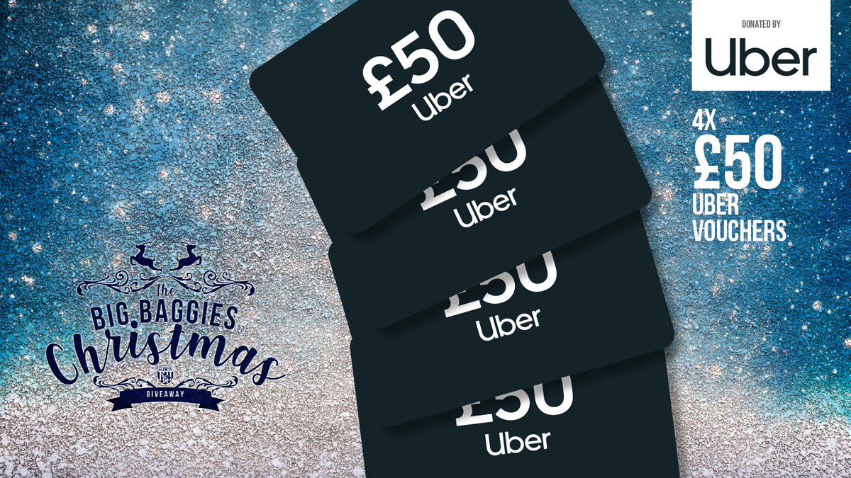 🎄𝗕𝗔𝗚𝗚𝗜𝗘𝗦 𝗖𝗛𝗥𝗜𝗦𝗧𝗠𝗔𝗦 𝗚𝗜𝗩𝗘𝗔𝗪𝗔𝗬🎄

Club Partner <a href="/UberEats/">Uber Eats</a> are giving away four £50 vouchers for rides or eats. RT before 10pm on Saturday to be in with a chance.

Four lucky winners to be contacted directly.