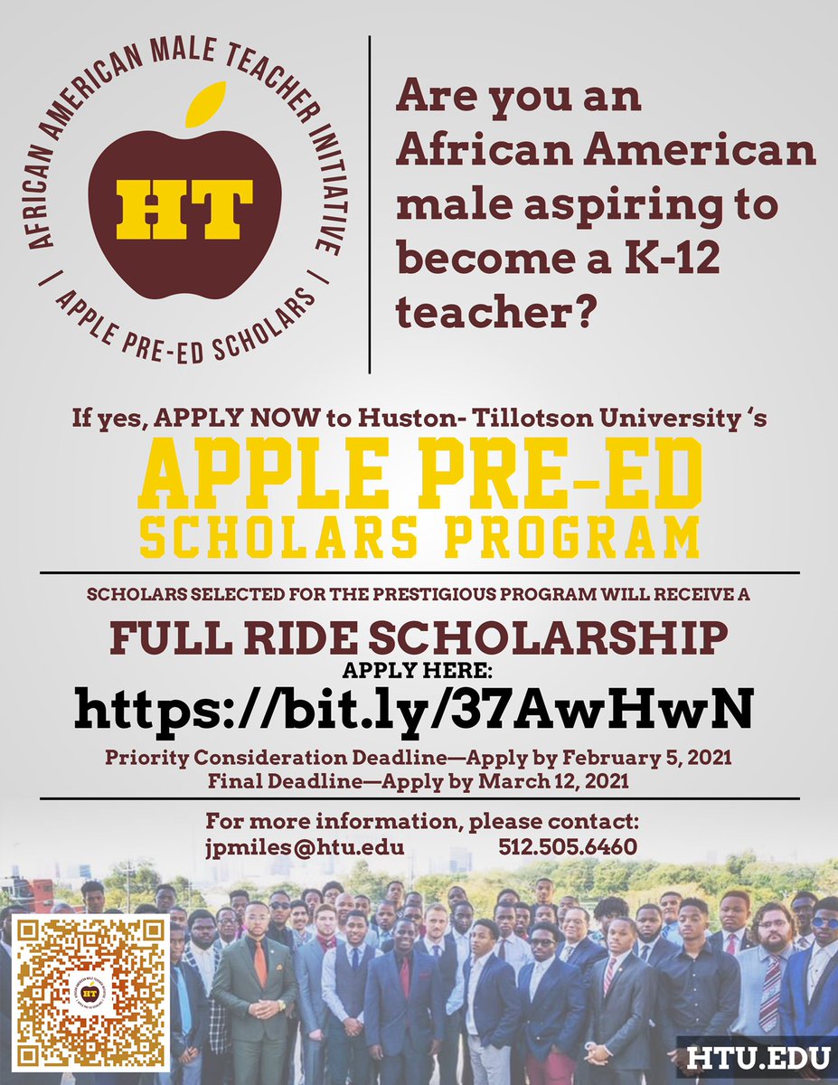 HT__CAIT's tweet image. @HustonTillotson now accepting applications for C2 of iconic African American Male Teacher Initiative!! Visit  link in bio for details! APPLY TODAY!!! #HBCU #HTisIDEAL #wearethepipeline #blackmaleteachersmatter #Scholarship #Classof2021