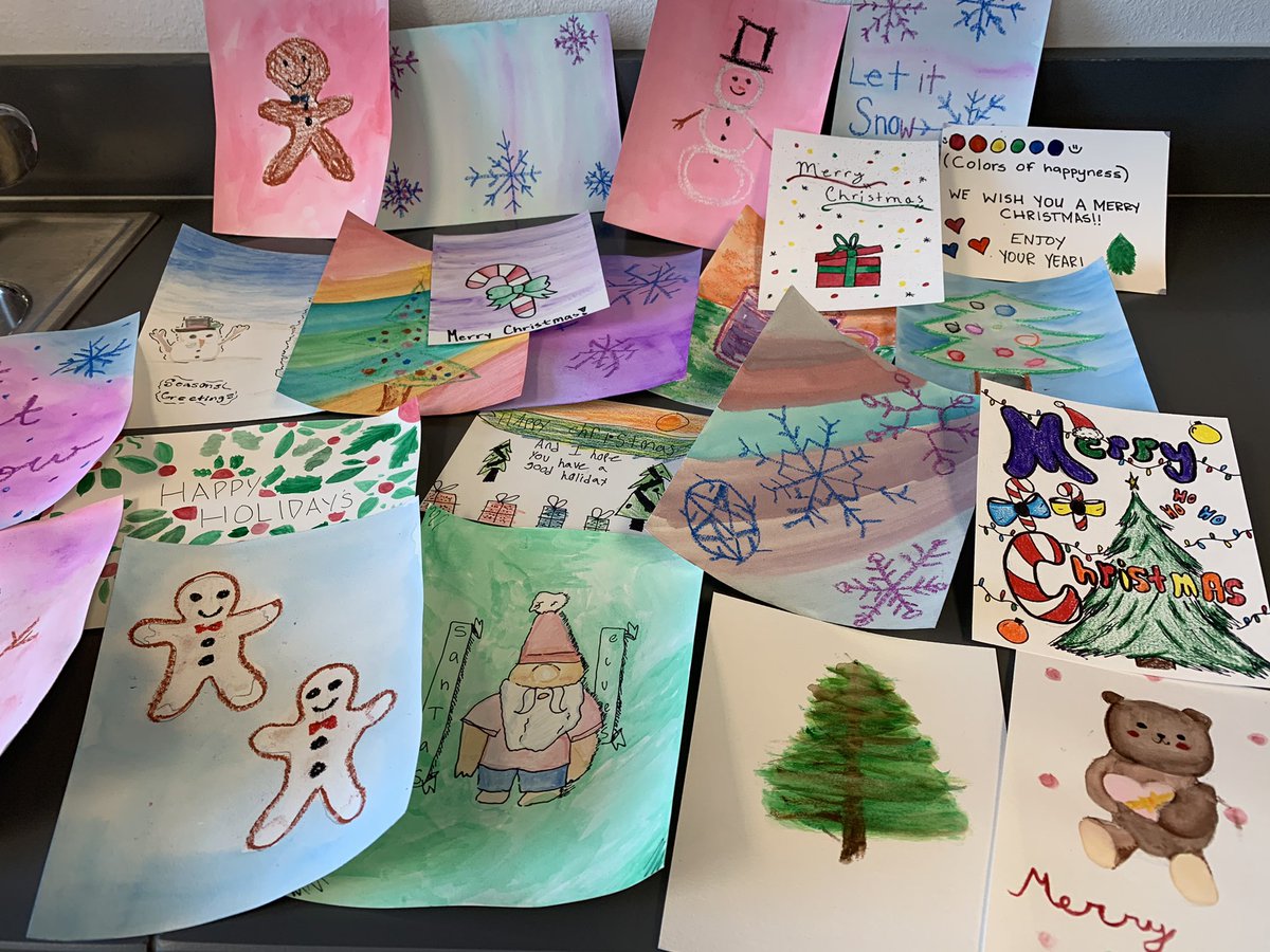 Thank you, <a href="/VistaRidgeMS/">Vista Ridge Middle</a> Art for these awesome holiday cards. The nursing home residents are going to love them!