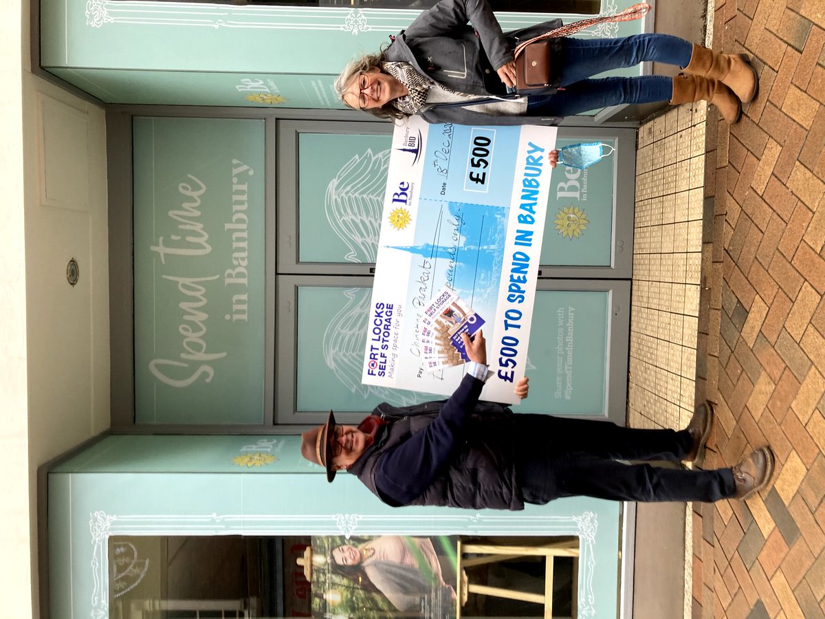 Christine was the lucky winner of the fantastic £500 prize sponsored by Fort Locks Self Storage and Banbury BID ...10 x £50 vouchers  to spend in local Banbury businesses. Chris saw the competition on the BID's Loyal Free App which  promotes offers, guides and trails in Banbury