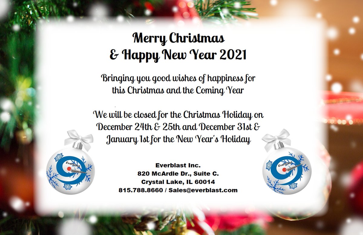 Everblast_Inc's tweet photo. Happy Holidays from Your Friends at Everblast, Inc.  

#sandblastingequipment #sandblastingnozzles #blastnozzle #blasting #mobileblasting #sandblast #sandblasting #mediablasting #powdercoating  #monumentcleaning #gravestonecleaning #autocoatings #abrasiveblasting #autorepair https://t.co/0CpEFeLWGg