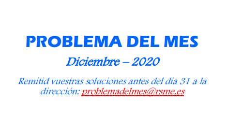 RealSocMatEsp's tweet photo. Recordamos que sigue abierto el #ProblemaMesRSME de diciembre y que se pueden enviar soluciones hasta el próximo 31

Retos para todas las edades, en este enlace ⬇️⬇️⬇️

https://t.co/lwL4AZmWXX

📢 ¿Quién se anima? https://t.co/VesNs7Je3S