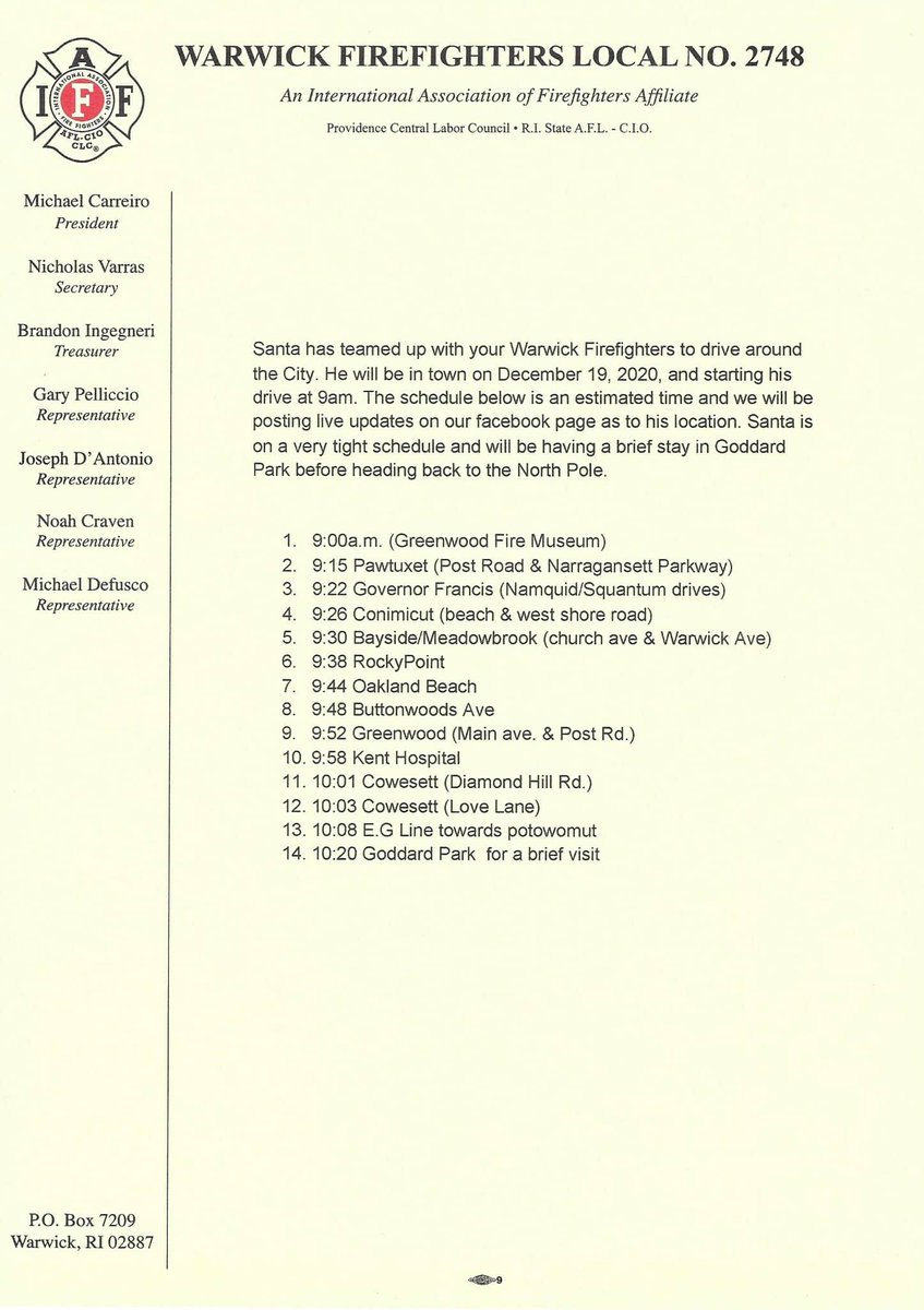 Warwick Fire Dept tweet media