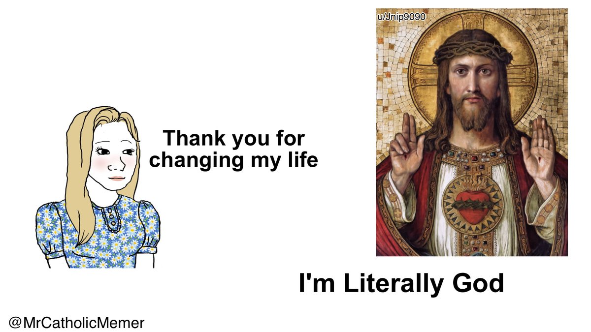 MrCatholicMemer's tweet photo. Thank you Lord! 

  #Catholic #Catholicism #Faith #Theology #Vatican #Religion #CatholicismCoffee #Christianity #Christian #Faith #Jesus #God #Rome #Gospel  #Memes #memes2020 #CatholicTwitter https://t.co/AIPPXSVVjd