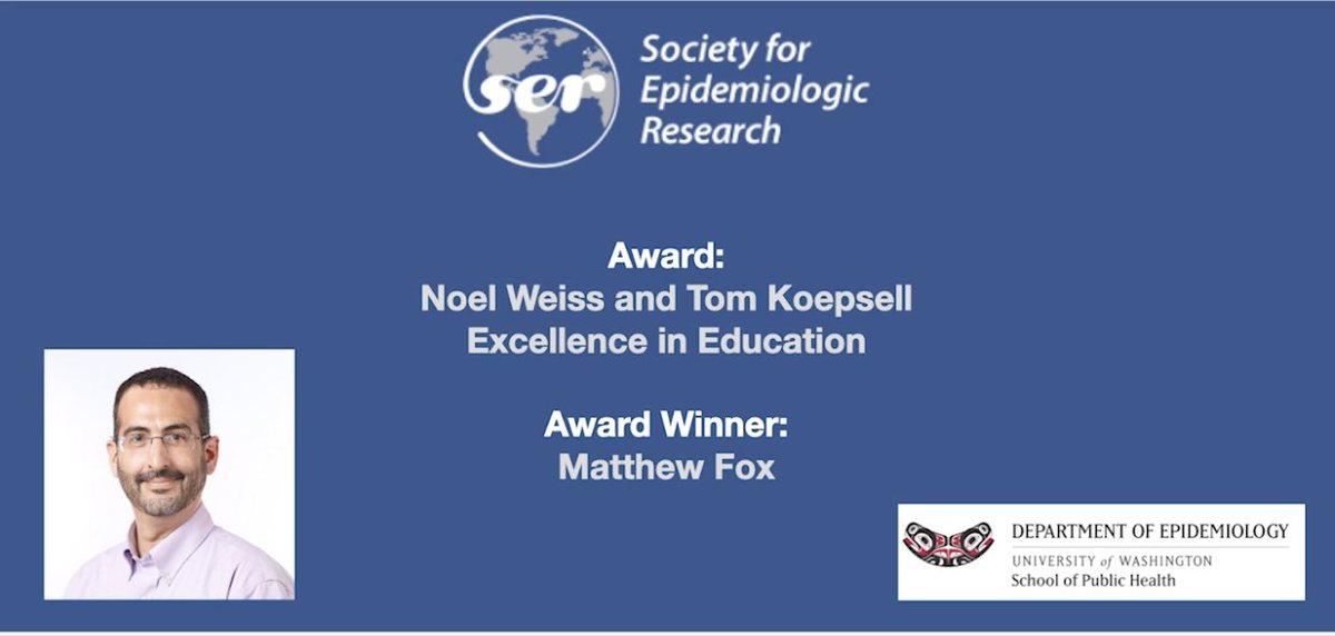tammy_jiang's tweet photo. Congratulations @ProfMattFox on winning the Award for Excellence in Education at #SER2020! We @BUSPH students are incredibly fortunate. You cultivate a better epidemiologist in each of us! @BUSPH_epiPhD https://t.co/Kfrjbcj1t9