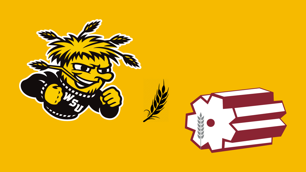 Kansas may be the Sunflower State but they're leaders in wheat production. Too bad Wichita State Shockers & Bethel aren't huge rivals because their mascots compliment each other perfectly.  #shockers  #threshers