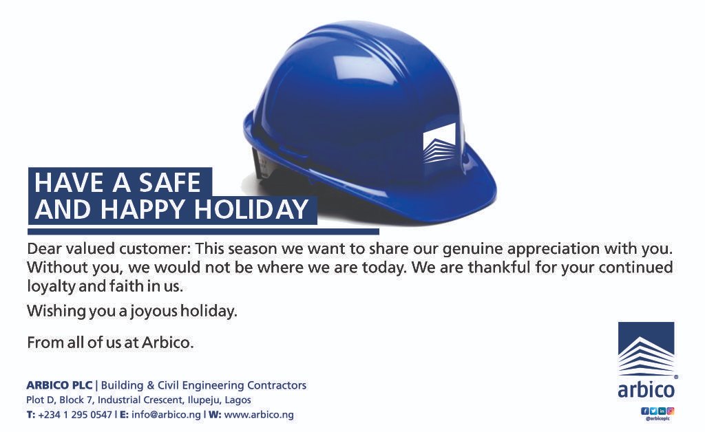 Thank you for the year 2020! 
Wishing you a jolly good holiday.

#ArbicoBuilds 
#TogetherWeBuild