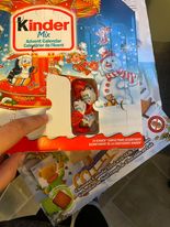 PLo101's tweet photo. @KinderCanada Two advent calendars where all we seem to be getting are eggs! No Santas, No Bars..... Where is the quality control??? Two sad kiddos looking forward to getting some different treats :*( https://t.co/HaHUj4z6Zd