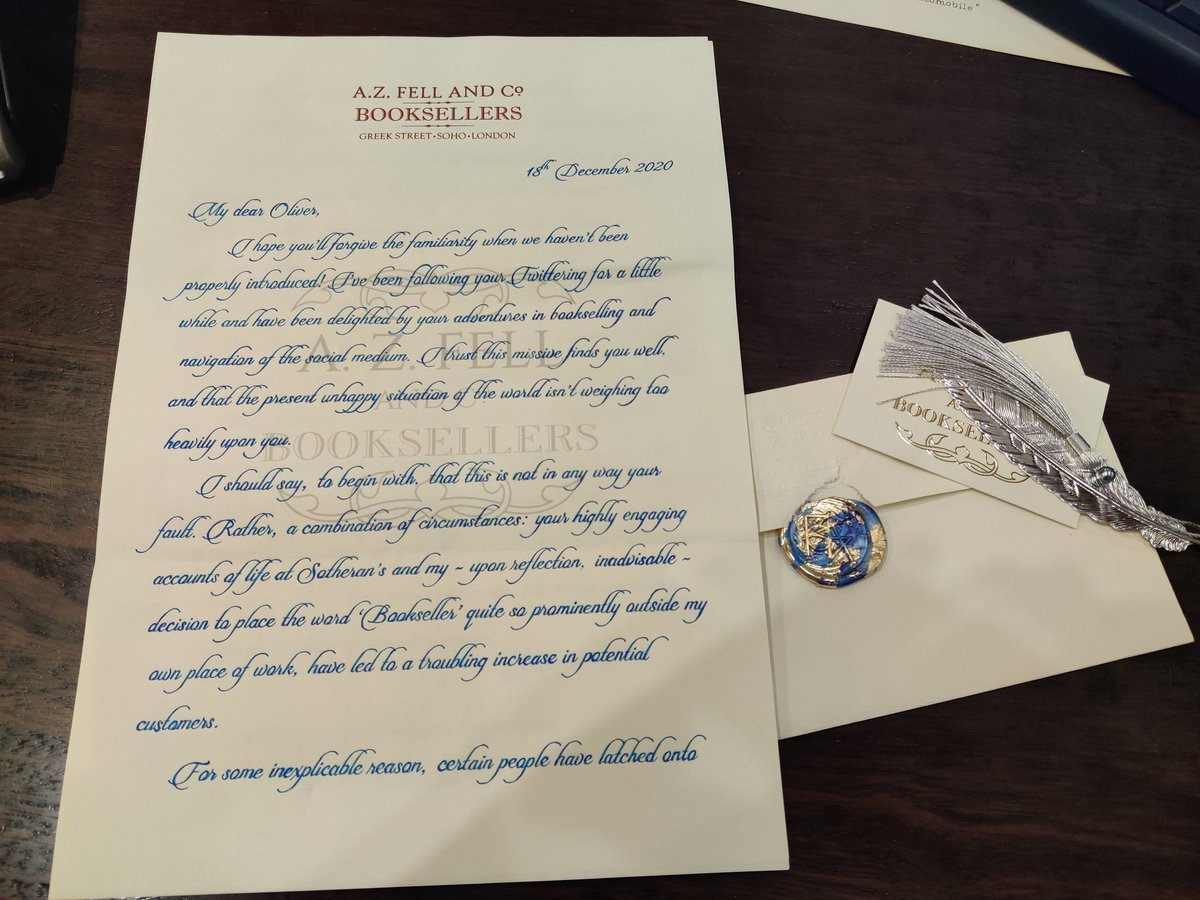 Sotherans's tweet image. did our bookshop just get delivered a cease and desist from aziraphale 😂

@neilhimself and @terryandrob the fandom is out of control, which I have no complaints about but good heavens