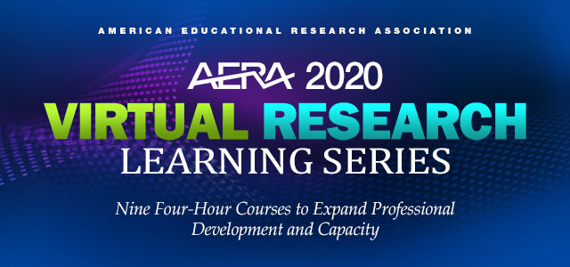AERA_EdResearch's tweet photo. The AERA 2020 #VirtualResearchLearningSeries brought high-quality, interactive courses to thousands of researchers this year. Now all nine courses are available on-demand in the AERA Virtual Research Learning Center. Register now: https://t.co/VaHcRXzNTF https://t.co/rtlf5MVLrN