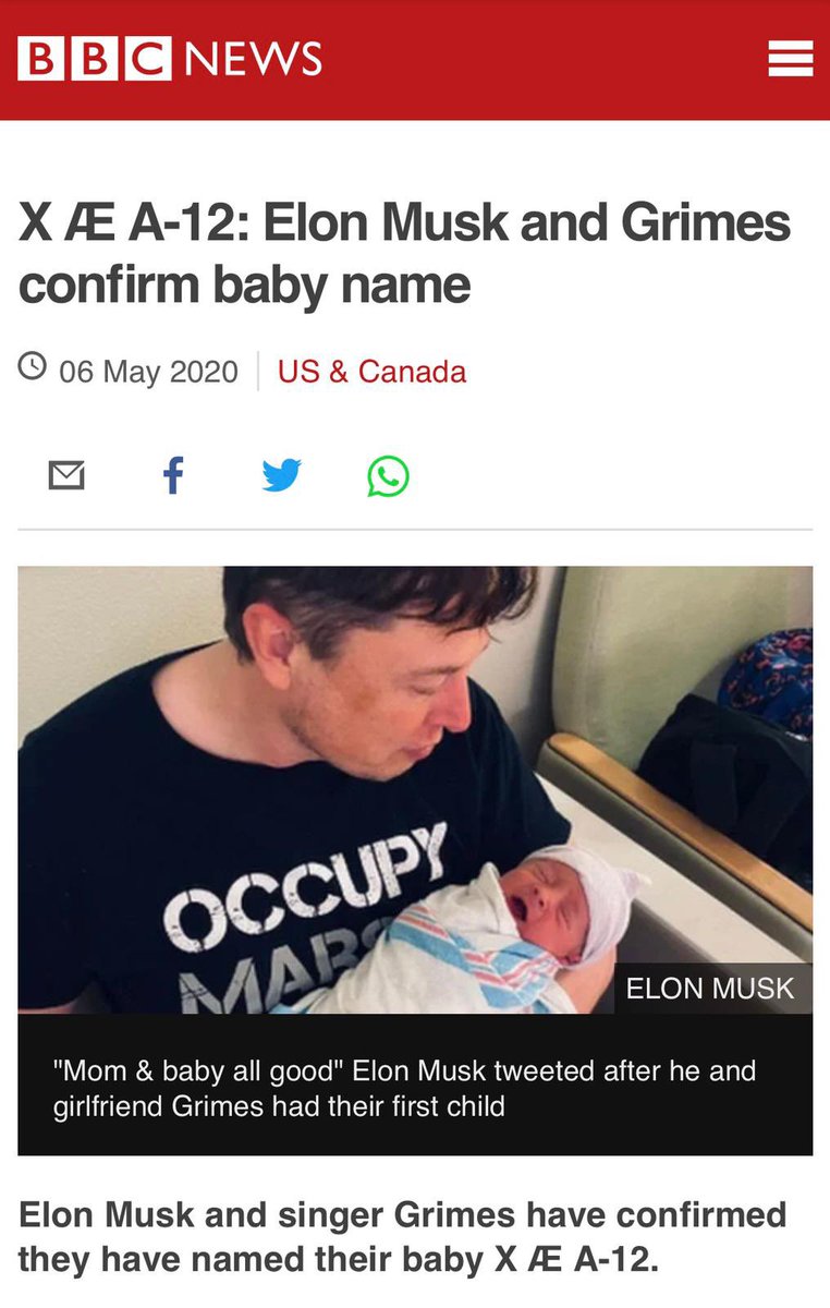 TITANIA’S PREDICTIONS(part 7)On 29 August 2018, I urged parents to give their newborn babies numbers instead of names.On 6 May 2020, Elon Musk concurred.