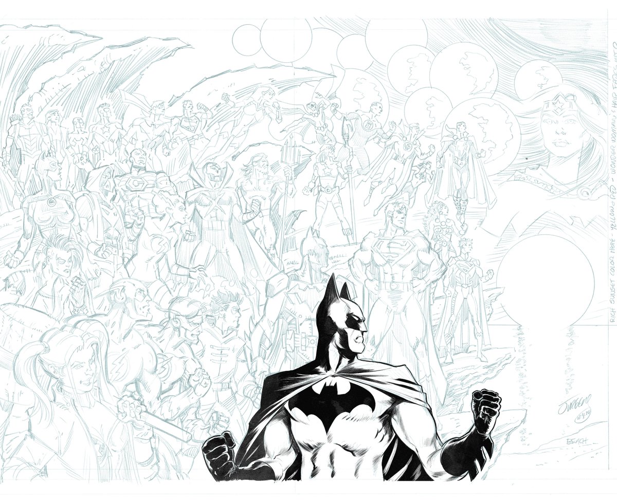 And here's the cover I did for Infinite Frontier with the master @thedanjurgens! So great to work with one of my idols. Dan did the layout and I did inks &colors, so there's a blending of our different styles and personalities, which I honestly love a lot! @thedcnation @DCComics