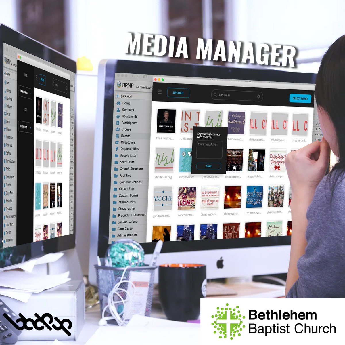 blackpulp's tweet image. Churches like Bethlehem Baptist Church are using our Media Manager tool to integrate directly with the @ThinkMinistry file attachment system, letting them organize their media, search by keyword, and retrieve graphics on demand. Learn more at bit.ly/3k5LNyC