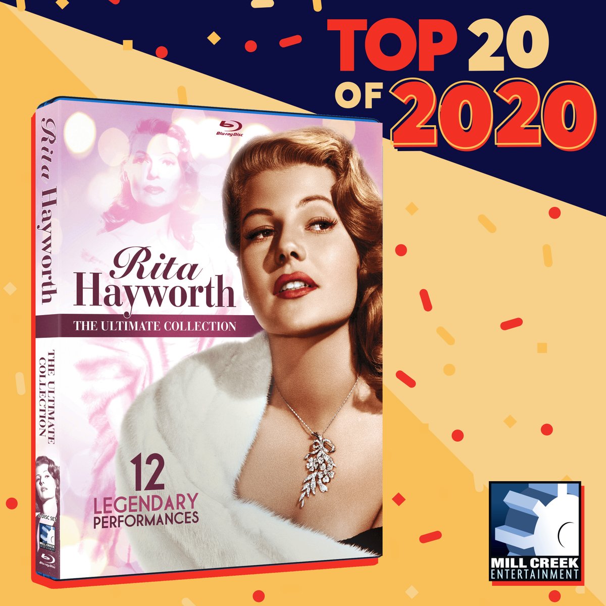 AllianceHomeEnt's tweet photo. The Rita Hayworth - Ultimate Blu-ray Collection showcases 12 masterpieces starring the world’s greatest movie goddesses!
Order today!
Deep Discount - https://t.co/L8P05f2xFl
Amazon - https://t.co/wW4iPKfUK4
#RitaHayworth #classicmusicals #musicals #2020Top20 https://t.co/ZIvaDZZ8BF