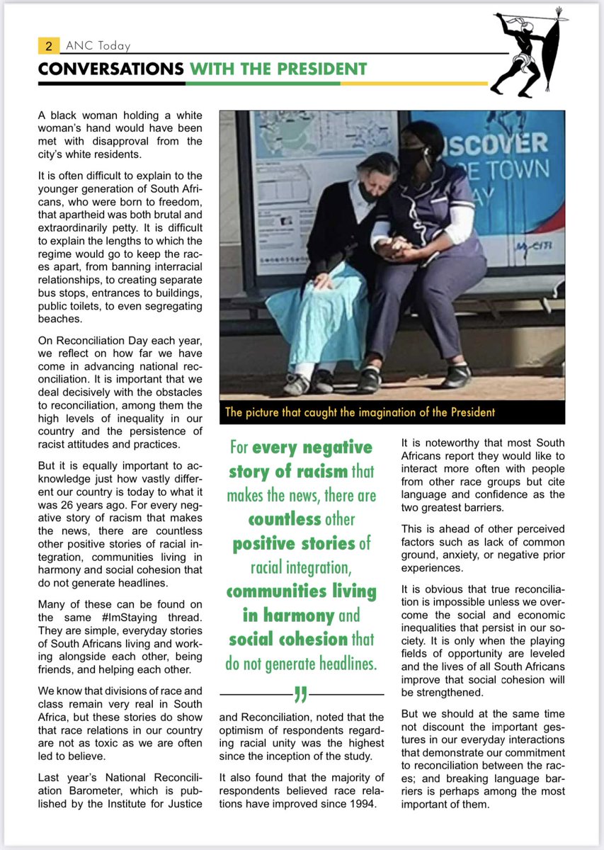 MYANC's tweet photo. ANC TODAY
Voice of the African National Congress
18-24 December 2020
#COVID_19 #CoronavirusInSA and please #StaySafe #ProtectYourself #DefendEachother #LetsDoItTogether #ANC109 #ANCLimpopo109 https://t.co/AdMXCL23xW
