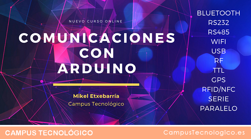 ARDUINOyESP8266's tweet image. En breve:
COMUNICACIONES con ARDUINO.
Curso online tutorizado por un experto en el Campus Tecnológico #ArduinoComunicaciones
cursocomunicaciones.es