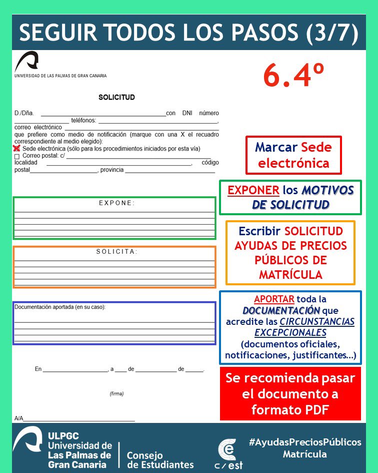 Solicitud de las Ayudas de Precios Públicos de Matrícula.
#AyudasPreciosPúblicosMatrícula

(Plazo de Solicitud: durante todo el año natural del Curso Académico 2020-2021).

Nota:
SEGUIR TODOS LOS PASOS. La información ha sido extraída de la página web ulpgc.es/accion-social/…