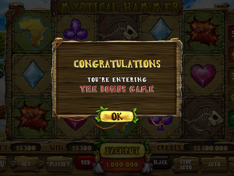 artforgame's tweet image. The congratulatory screen for reporting bonus games is made on a textured background.
⠀
The plate imitates a roughly finished wooden surface.artforgame.com/mystical-hamme…⁠
⁠
#screen #gamescreen #gameplay #gameplaydesign #videoslot #African #Africanthemed #Africanslot #gamedeveloper