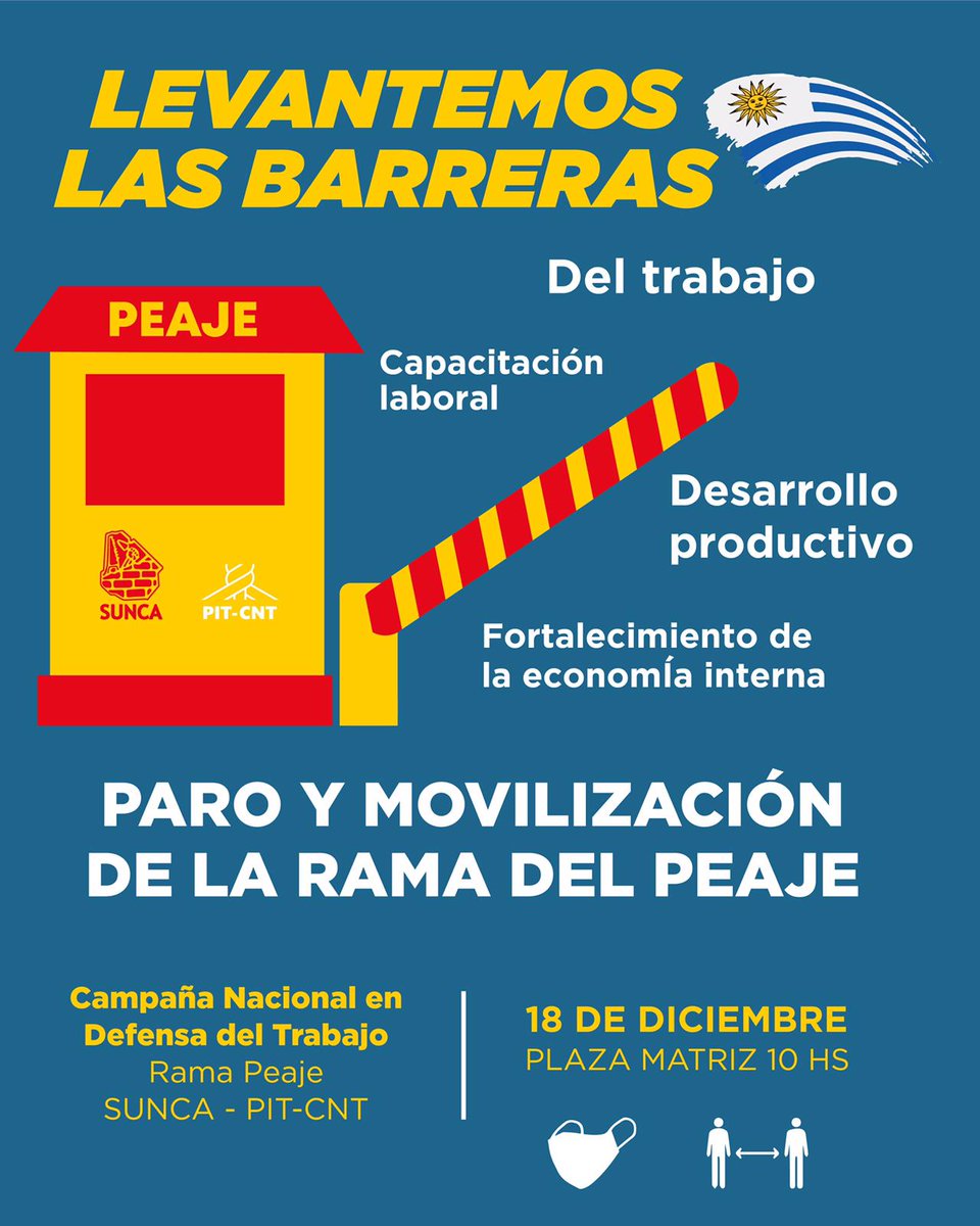 Día de lucha y reclamos de todos los funcionarios de peajes. En defensa del trabajo.
