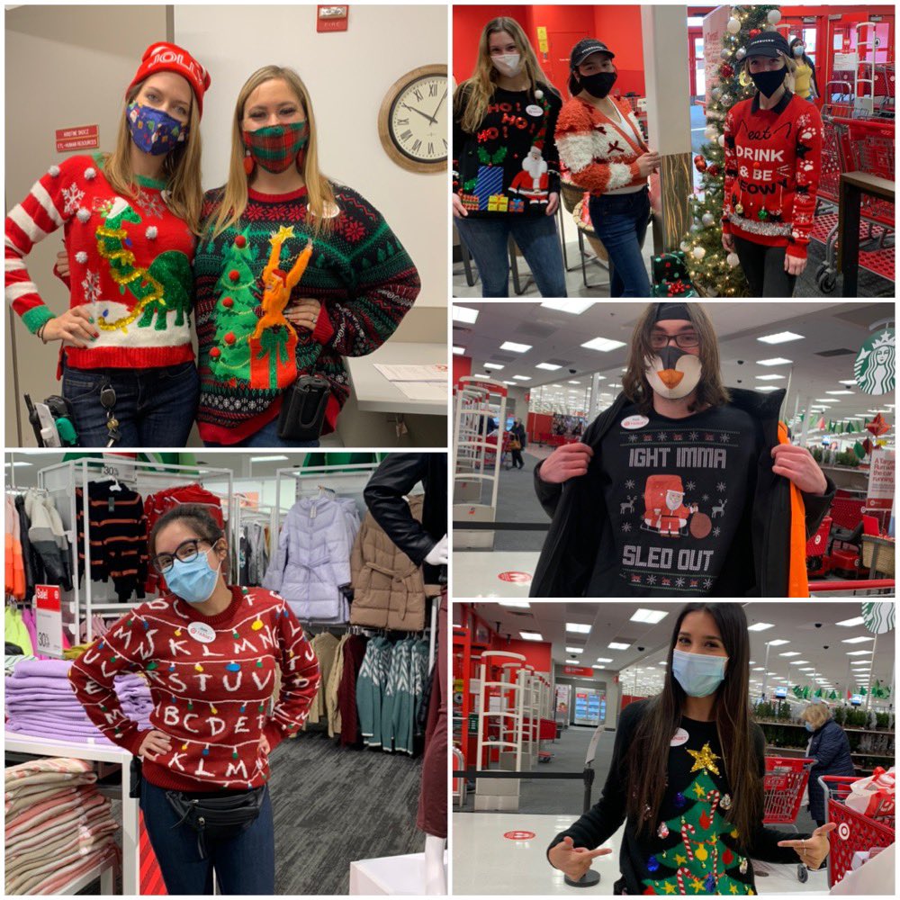 TCrystallake's tweet photo. 1166, you make UGLY look SO GOOD! Thank you for showing off your Ugly Sweaters for #SpiritWeek 🎄 #Target @stevecrawford22 @Jfofana16 https://t.co/0JuL9Gse0t