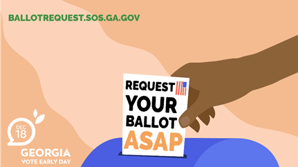 TJC_DC's tweet photo. You can also vote by #AbsenteeBallot in #Georgia. YOU MUST APPLY FOR YOUR ABSENTEE BALLOT NOW! Complete an application online (you’ll need your county, state ID number, birth date, &amp; legal name) https://t.co/6GUZmV61b3 #VOTE #FinishTheJob #OurMarchToVote #OurMarchToGeorgia https://t.co/pxXvHR3o2t