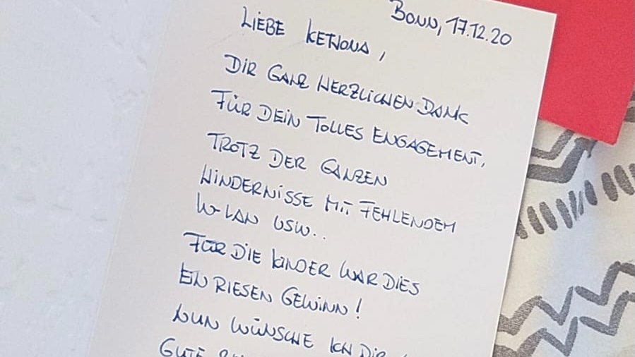 myfirstcode's tweet photo. Heute noch Post aus einer Schule bekommen, in der wir  Workshops gemacht haben. Wie schön! 🙏🤩 https://t.co/w65ANwhyCG