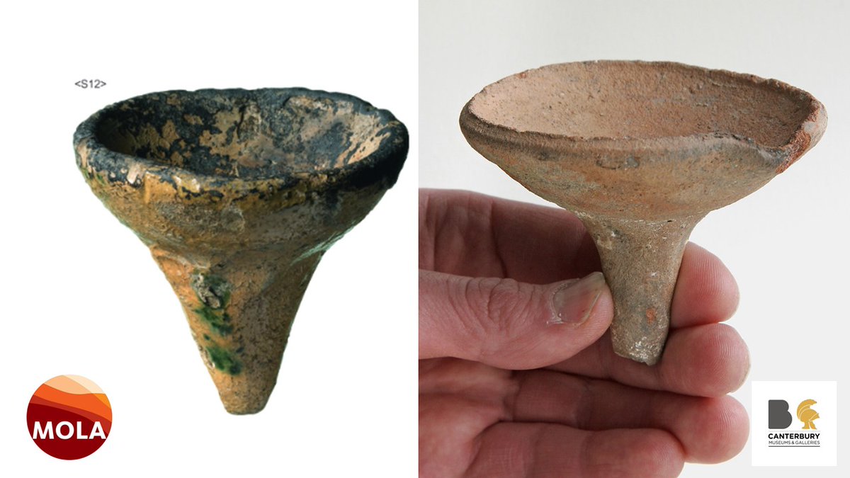  #Archaeological (excavated) examples of  #medieval lights from domestic contexts are comparatively rare (of glass, stone or ceramic), and again, not star-shaped (or of copper alloy)  #SocAntiquaries 13/