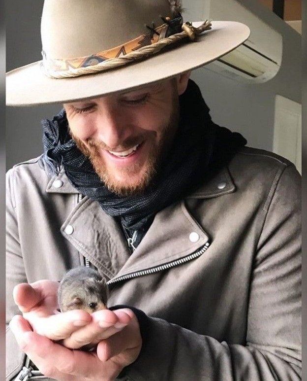 jensen ackles and animals, a soft thread