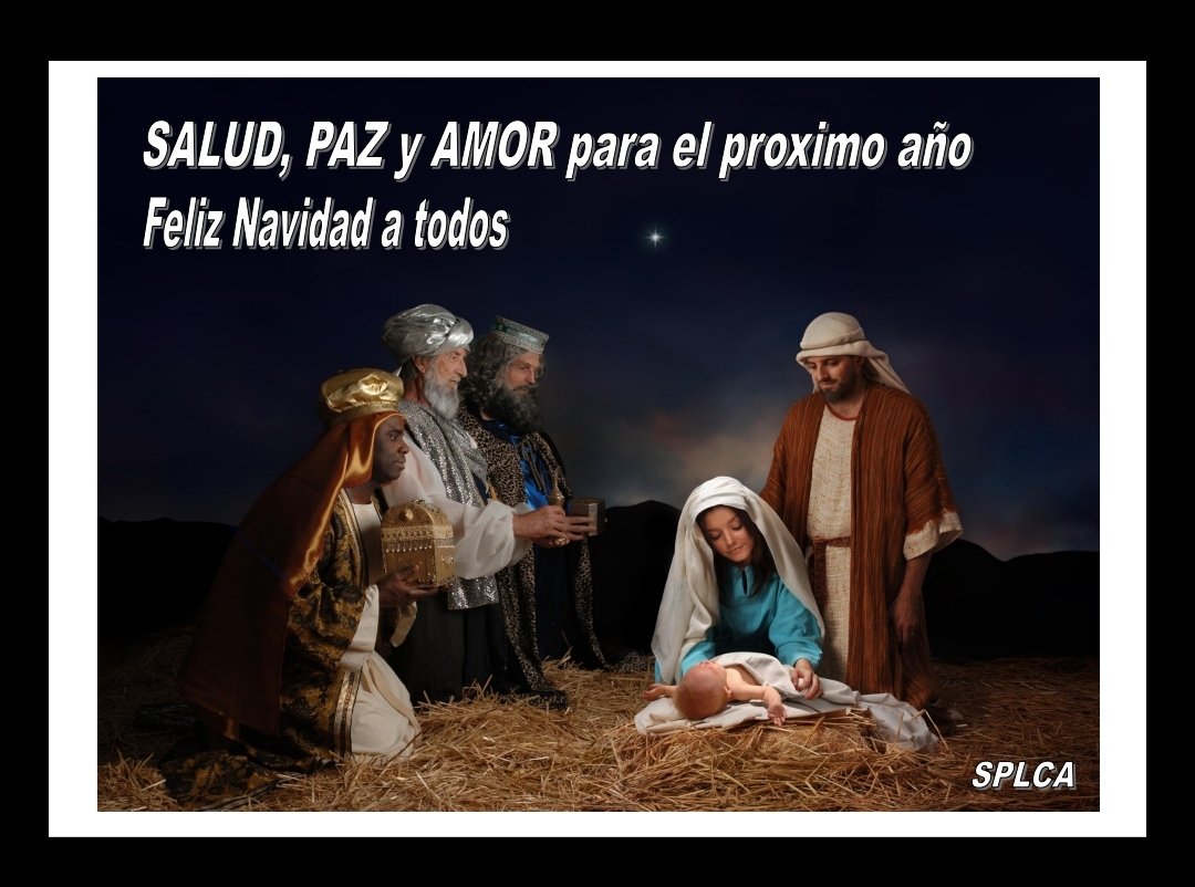 SPLCA3's tweet photo. SALUD, PAZ Y AMOR para el próximo año.

Feliz Navidad a todos. https://t.co/j5I640PlDd