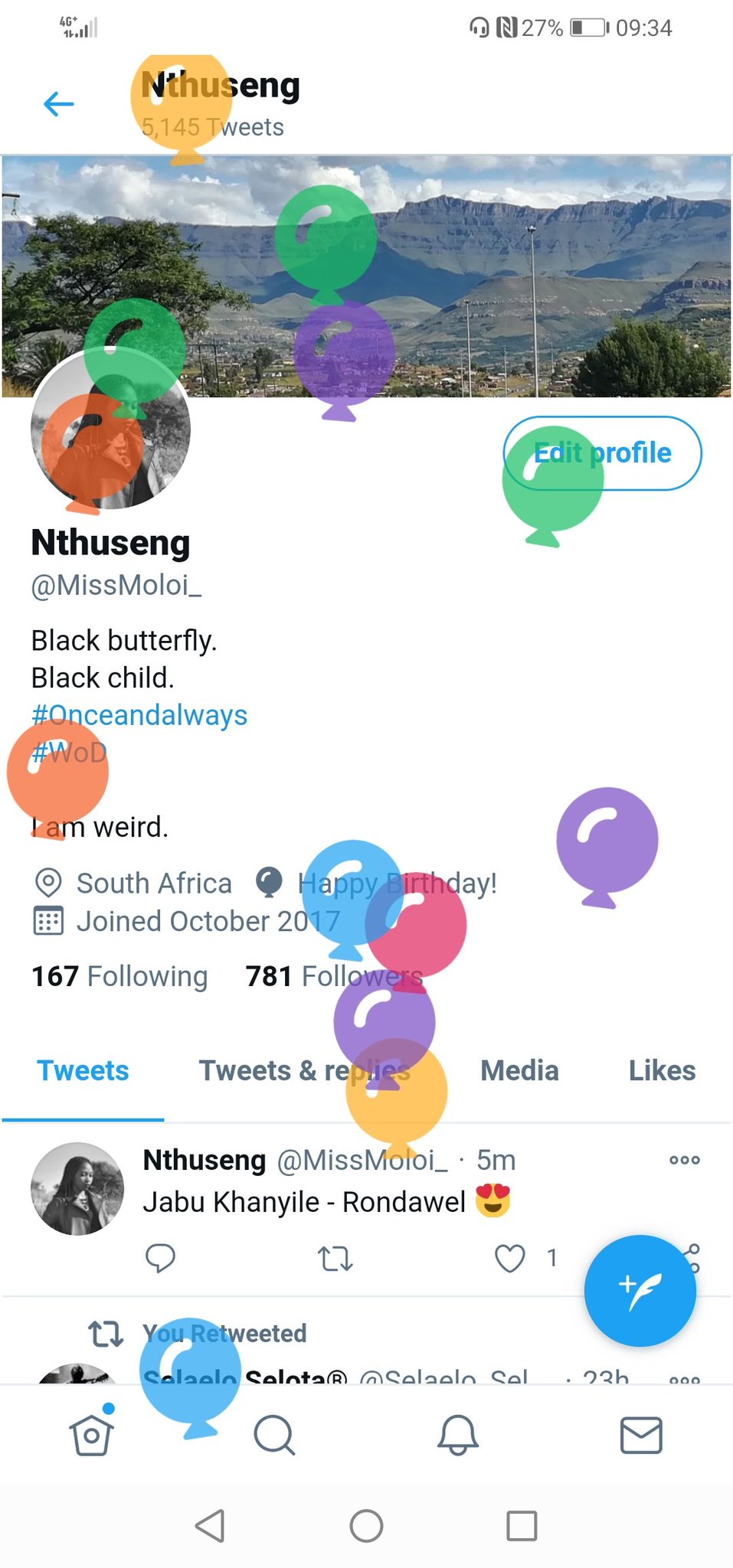 I share a birthday with Steve Biko and Thulani Hlatshwayo happy birthday to meee    
