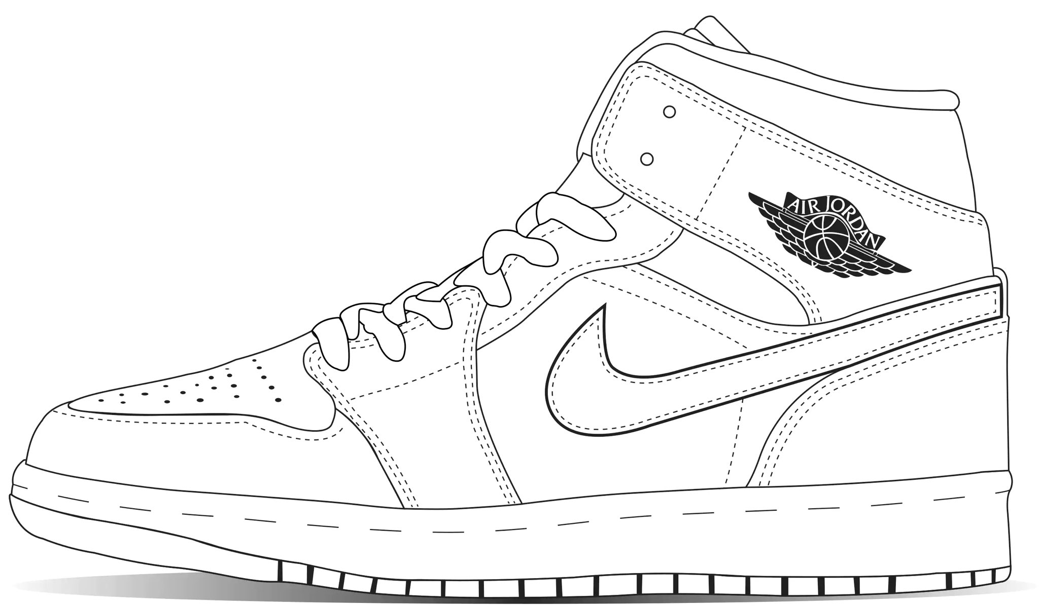 Air Jordan Coloring Pages Sneaker Coloring Pages: Created By KicksArt ...