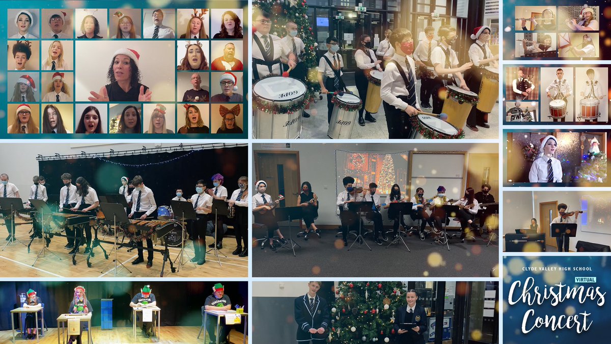 Clyde Valley Music (@music_cvhs) on Twitter photo Thank you for all the lovely comments on our Virtual Christmas Concert, we are pleased so many of you enjoyed it! For those of you who didn’t manage to watch it last night, it is still on YouTube to watch whenever you want! Here are some pictures from the concert! <a href="/ClydeValleyHS/">Clyde Valley High School</a> Thank you for all the lovely comments on our Virtual Christmas Concert, we are pleased so many of you enjoyed it! For those of you who didn’t manage to watch it last night, it is still on YouTube to watch whenever you want! Here are some pictures from the concert! <a href="/ClydeValleyHS/">Clyde Valley High School</a>