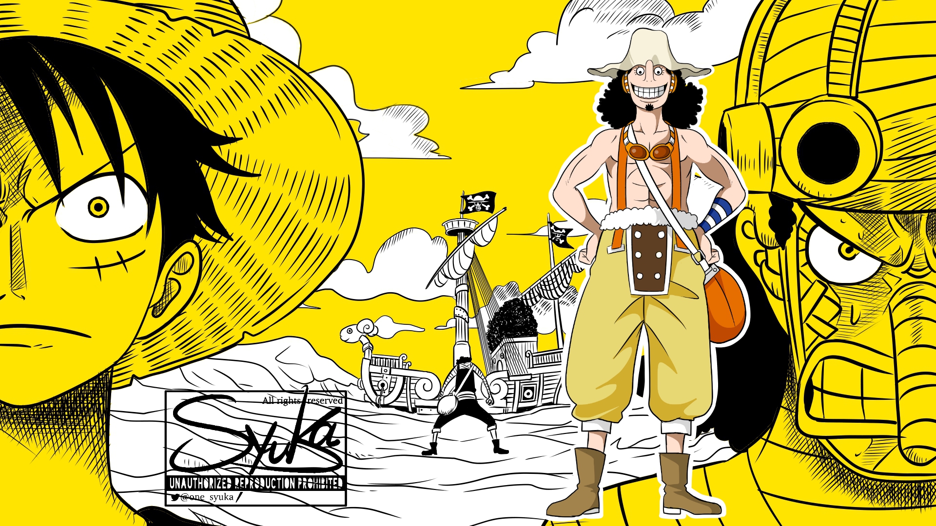 ｼｭｳｶ 秀華 年の絵を振り返る 手書きone Piece Gong 声真似で歌ってみた 動画企画イラスト参加 楽しかったです 感謝 T Co Mqfdhioeri Twitter