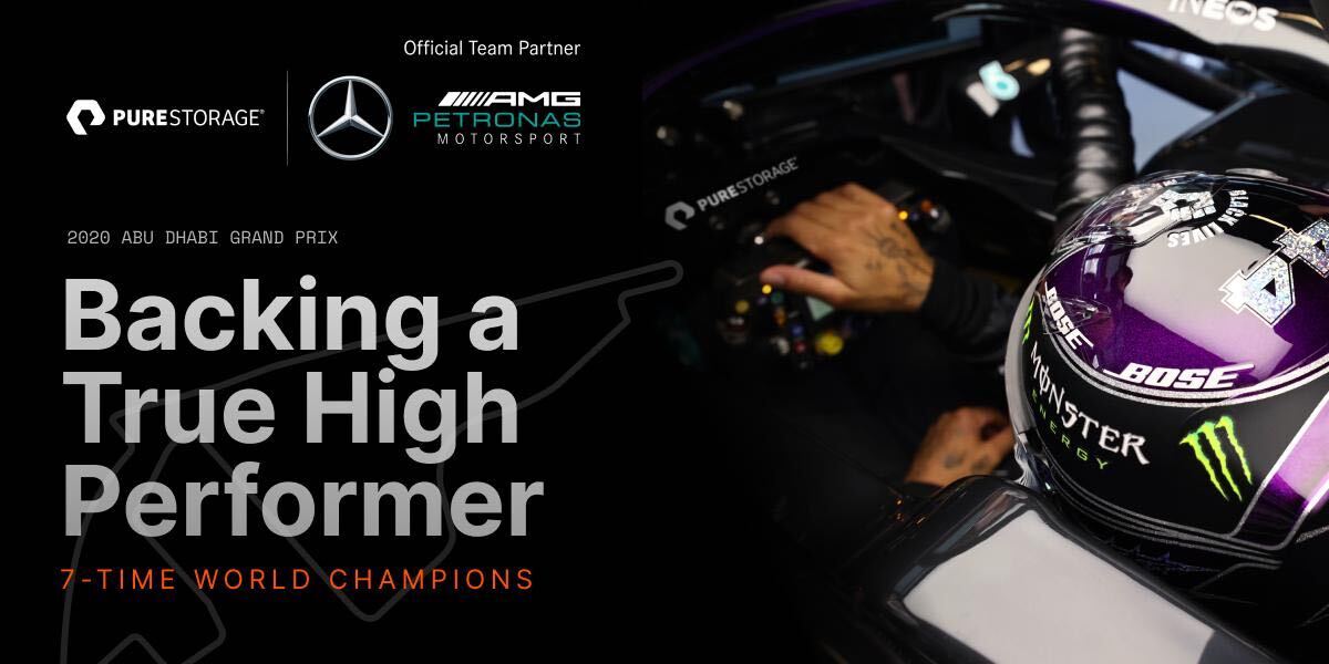dpfitz's tweet image. Awesome to see the @PureStorage logo front and center of the @MercedesAMGF1 cars last weekend! 

In #F1, data is a crucial component to success and our partnership with the Team takes that to another level 📈

#PureStorage #Data