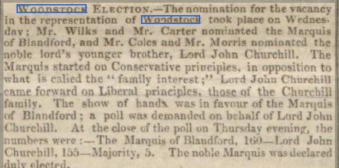 Of those, one was contested between *two different* sons of the Duke (one Whig, one Conservative) - the older one won, and the younger inevitably brought a petition against it (unsuccessfully). Harsh words at family dinners for a while, no doubt.