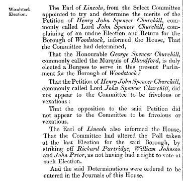 Of those, one was contested between *two different* sons of the Duke (one Whig, one Conservative) - the older one won, and the younger inevitably brought a petition against it (unsuccessfully). Harsh words at family dinners for a while, no doubt.