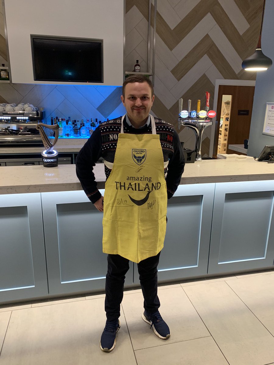 Great video <a href="/OUFCOfficial/">Oxford United</a> - thanks to <a href="/keeleyd40/">keeley dennyschene</a> our very own <a href="/benthompson2305/">Ben Thompson</a> has the apron! #oufc